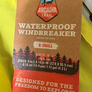 Arcadia Trail Waterproof Windbreaker for Dogs - Yellow